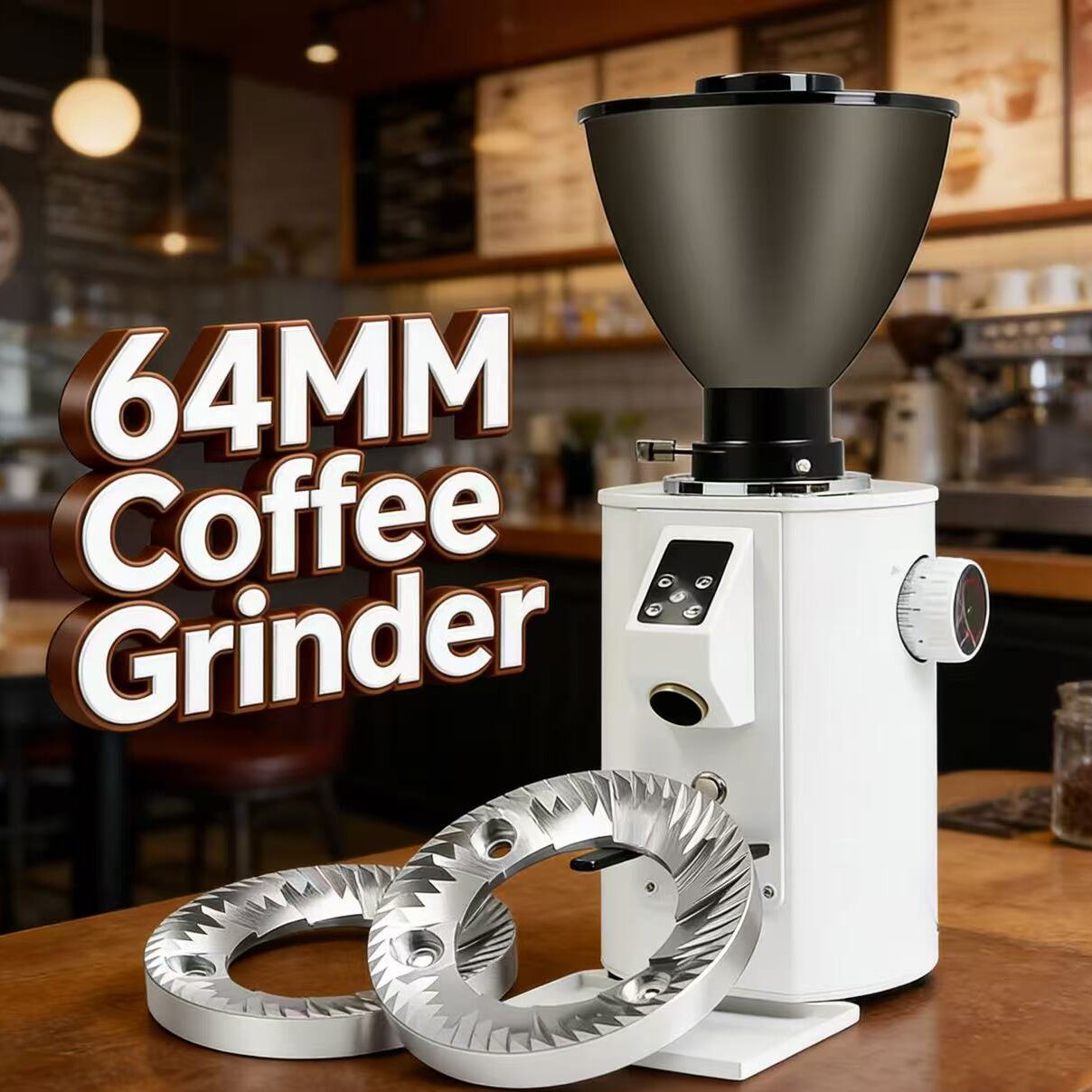 64mm Flat Burr Commercial Espr - đánh giá và giá Coffee Grinder Burr Flat