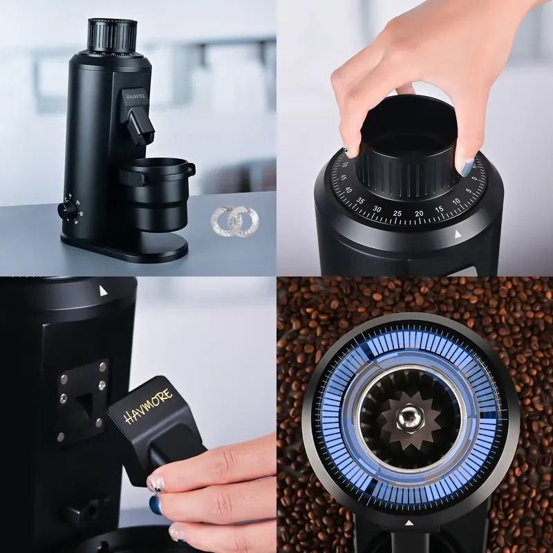 HAVMORE Automatic Stainless St - đánh giá và giá Coffee Grinder Burr Flat