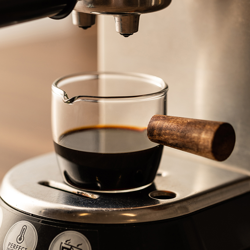 50/75/100/140Ml Tay Cầm Gỗ Kín - đánh giá và giá Espresso Shot Glass