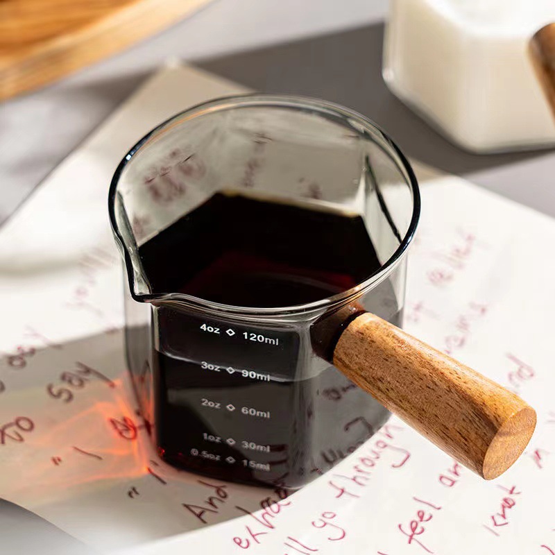 50/75/100/140Ml Tay Cầm Gỗ Kín - đánh giá và giá Espresso Shot Glass